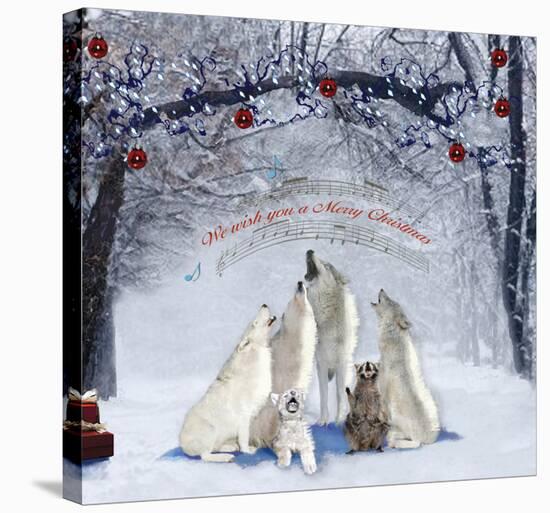 Caroling Wolves-Nancy Tillman-Stretched Canvas