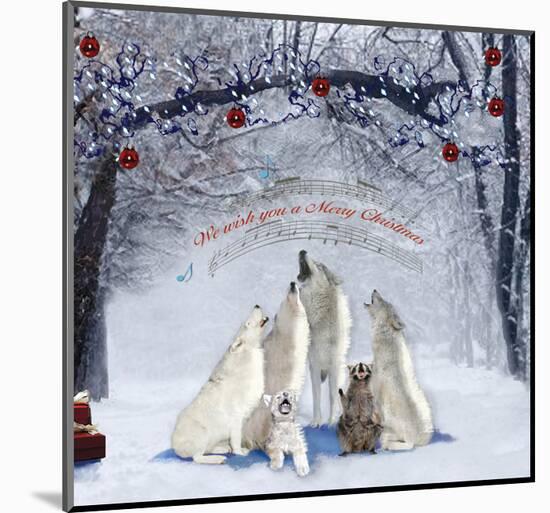 Caroling Wolves-Nancy Tillman-Mounted Art Print