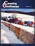 "Snowy Farm Scene," Country Gentleman Cover, February 1, 1949-Caroloa Rust-Stretched Canvas