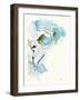 Carols Roses II Blue-Shirley Novak-Framed Art Print