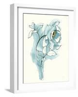 Carols Roses III Blue-Shirley Novak-Framed Art Print