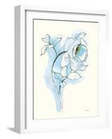 Carols Roses III Blue-Shirley Novak-Framed Art Print