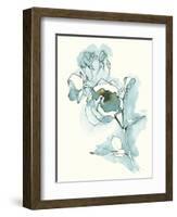 Carols  Roses IV Cerulean-Shirley Novak-Framed Art Print