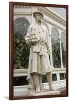 Carolus Linnaeus Statue at Sefton Park Palm House-Michael Nicholson-Framed Premium Photographic Print