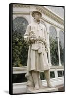 Carolus Linnaeus Statue at Sefton Park Palm House-Michael Nicholson-Framed Stretched Canvas