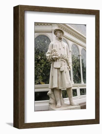 Carolus Linnaeus Statue at Sefton Park Palm House-Michael Nicholson-Framed Photographic Print