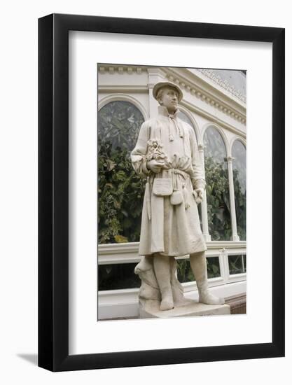 Carolus Linnaeus Statue at Sefton Park Palm House-Michael Nicholson-Framed Photographic Print