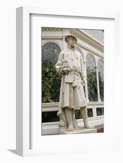 Carolus Linnaeus Statue at Sefton Park Palm House-Michael Nicholson-Framed Photographic Print