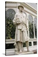 Carolus Linnaeus Statue at Sefton Park Palm House-Michael Nicholson-Stretched Canvas