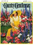 "Cutting Flowers from Her Garden," Country Gentleman Cover, August 1, 1933-Carolyn Haywood-Framed Giclee Print