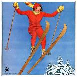 "Woman Ski Jumper,"January 1, 1934-Carolyn Haywood-Framed Giclee Print