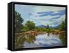 Caroni Bliss  2018  (oil on linen)-Colin Bootman-Framed Stretched Canvas