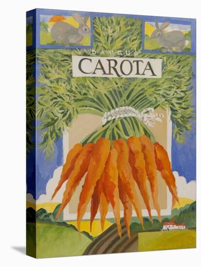Carota, carrots-Jennifer Abbott-Stretched Canvas