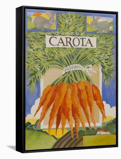 Carota, carrots-Jennifer Abbott-Framed Stretched Canvas