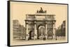 Carousal Triumphal Arch and Monument Gambetta-Helio E. Ledeley-Framed Stretched Canvas