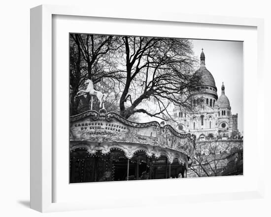 Carousel 18th century - Sacré-Cœur Basilica - Montmartre - Paris - France-Philippe Hugonnard-Framed Photographic Print