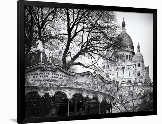 Carousel 18th century - Sacré-Cœur Basilica - Montmartre - Paris - France-Philippe Hugonnard-Framed Photographic Print