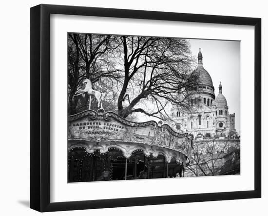 Carousel 18th century - Sacré-Cœur Basilica - Montmartre - Paris - France-Philippe Hugonnard-Framed Premium Photographic Print