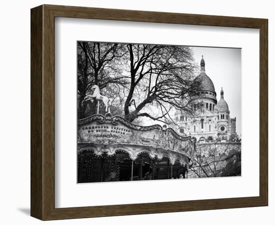 Carousel 18th century - Sacré-Cœur Basilica - Montmartre - Paris - France-Philippe Hugonnard-Framed Photographic Print