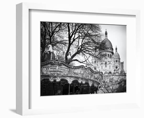 Carousel 18th century - Sacré-Cœur Basilica - Montmartre - Paris - France-Philippe Hugonnard-Framed Photographic Print