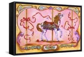 Carousel Horse-Judy Mastrangelo-Framed Stretched Canvas
