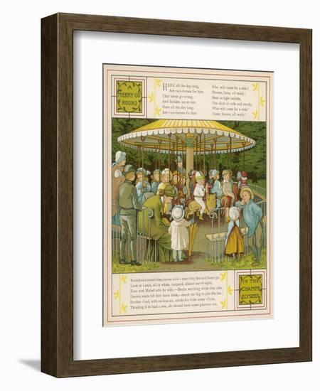 Carousel in the Champs Elysees Paris-Thomas Crane-Framed Art Print