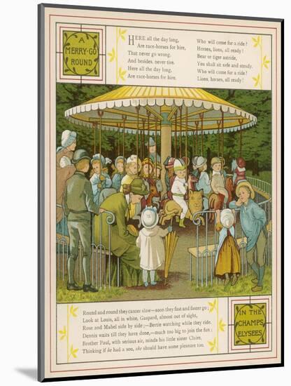 Carousel in the Champs Elysees Paris-Thomas Crane-Mounted Art Print