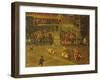 Carousel in the Courtyard of the Palais Du Belvedere (Oil on Canvas)-Italian School-Framed Giclee Print