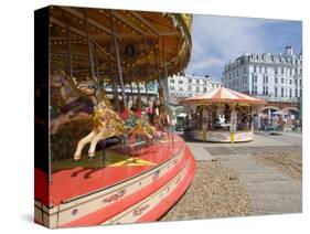 Carousel on Brighton Beach, Brighton, Sussex, England, United Kingdom-Ethel Davies-Stretched Canvas
