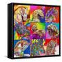 Carousel Ponies-Howie Green-Framed Stretched Canvas