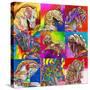 Carousel Ponies-Howie Green-Stretched Canvas