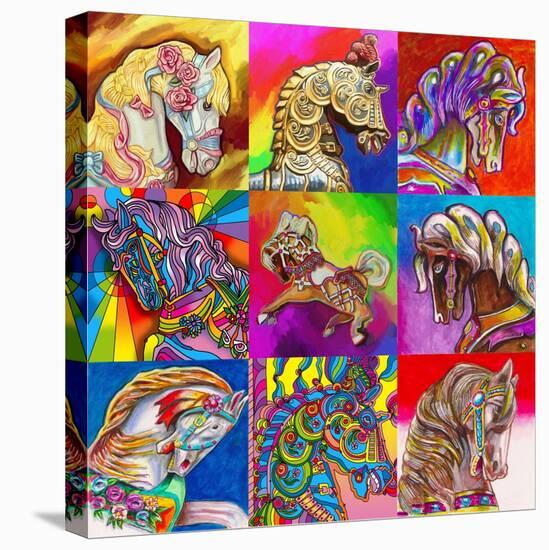 Carousel Ponies-Howie Green-Stretched Canvas