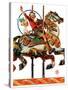 "Carousel Ride,"September 6, 1930-Joseph Christian Leyendecker-Stretched Canvas