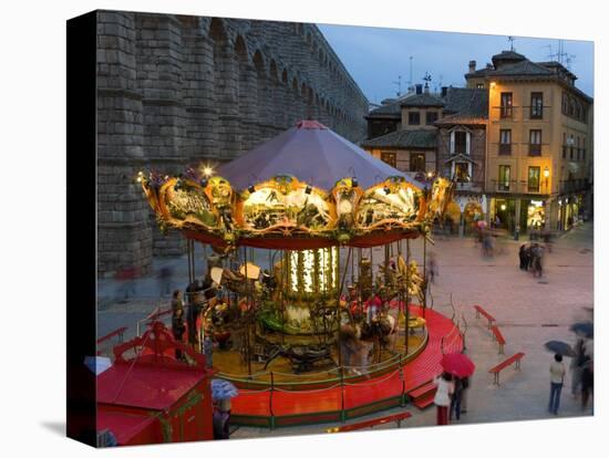 Carousel, Segovia, Castilla Y Leon, Spain-Peter Adams-Stretched Canvas