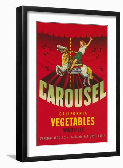 Carousel Vegetable Crate Label-null-Framed Giclee Print