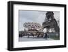 Carousel with Eiffel Tower, Paris, Ile De France, France, Europe-Markus Lange-Framed Photographic Print