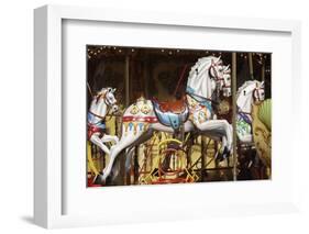 Carousel, Wooden Horses, Antique-Cisfo-Framed Photographic Print