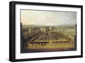 Caroussel Comique, Parade in the Zwingerhof, Dresden 1722, before 1725-Johann Alexander Thiele-Framed Giclee Print