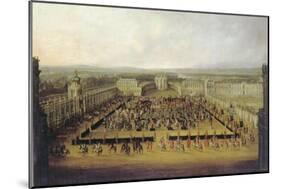 Caroussel Comique, Parade in the Zwingerhof, Dresden 1722, before 1725-Johann Alexander Thiele-Mounted Giclee Print