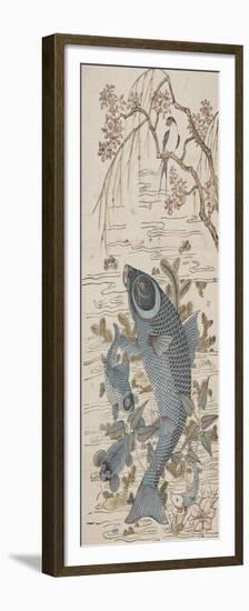 Carp and Swallow-null-Framed Premium Giclee Print