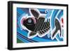 Carp Going Up Current-null-Framed Giclee Print