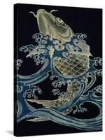 Carp in Waves-null-Stretched Canvas