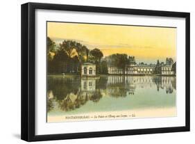 Carp Pond by Fontainebleau Palace, France-null-Framed Art Print