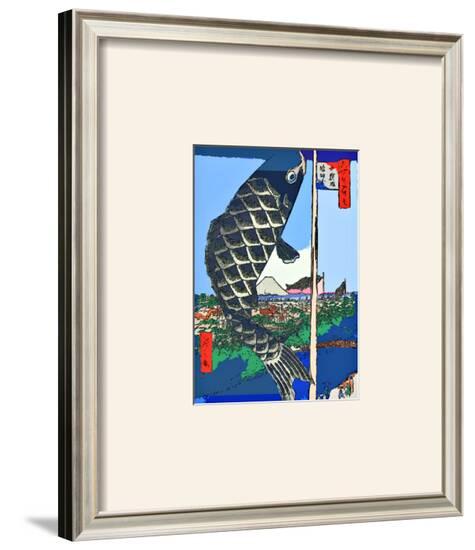 Carp Streamers at Suidobashi-Surugadai-Ando Hiroshige-Framed Giclee Print