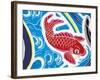 Carp Swimming Against Current-null-Framed Giclee Print