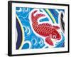 Carp Swimming Against Current-null-Framed Giclee Print