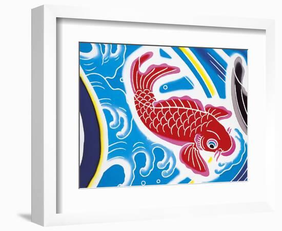 Carp Swimming Against Current-null-Framed Giclee Print