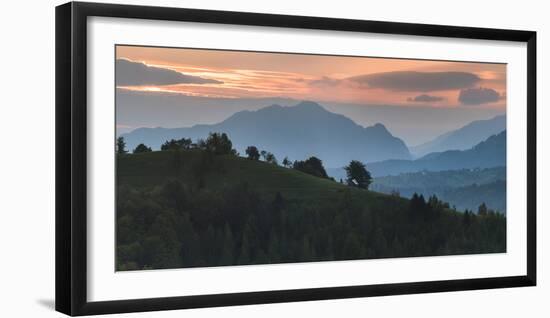 Carpathian Mountains Landscape at Sunrise Near Bran Castle, Transylvania, Romania, Europe-Matthew Williams-Ellis-Framed Photographic Print