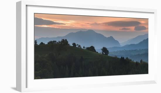 Carpathian Mountains Landscape at Sunrise Near Bran Castle, Transylvania, Romania, Europe-Matthew Williams-Ellis-Framed Photographic Print