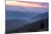 Carpathian Mountains Landscape During a Misty Sunrise, Ranca, Oltenia Region, Romania, Europe-Matthew Williams-Ellis-Mounted Photographic Print